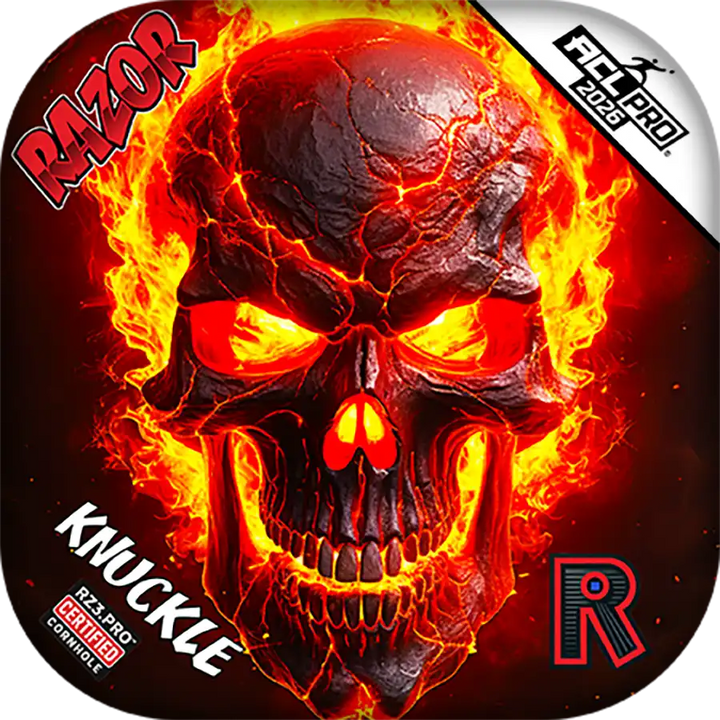 Knuckle | Fire Skull | ACL PRO Razor Cornhole Bags