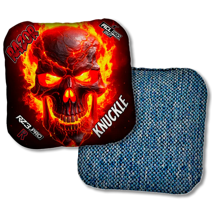 Knuckle PRO Fire Skull Blue Back Product View