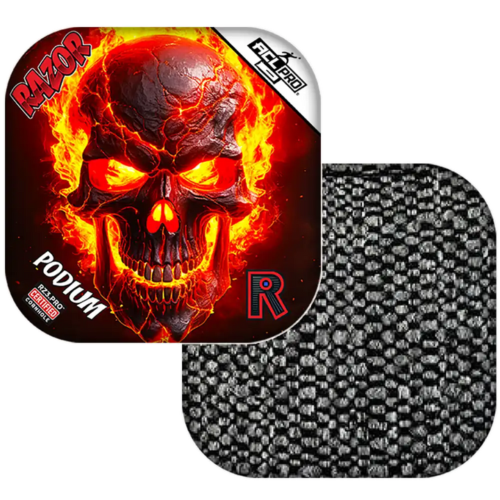 Podium | Fire Skull | ACL PRO Razor Cornhole Bags