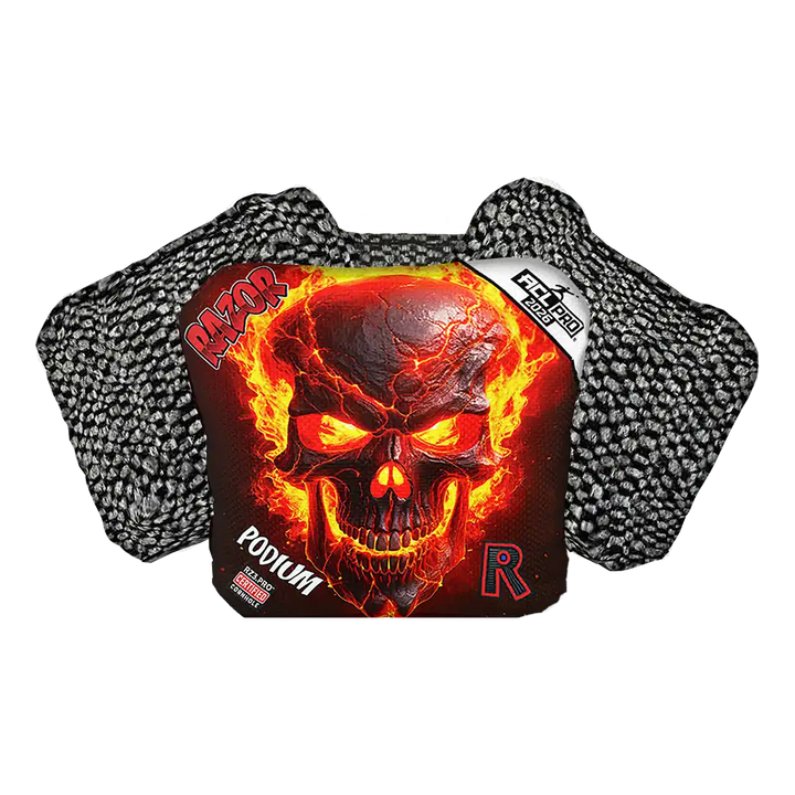 Podium | Fire Skull | ACL PRO Razor Cornhole Bags