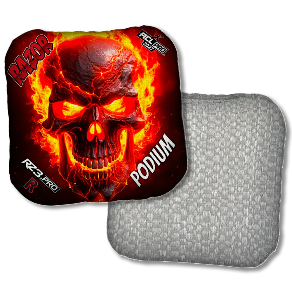 Podium PRO Fire Skull Silver Back Product View
