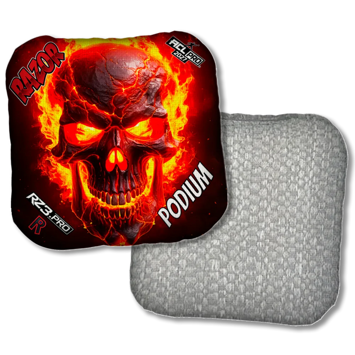 Podium PRO Fire Skull Silver Back Product View