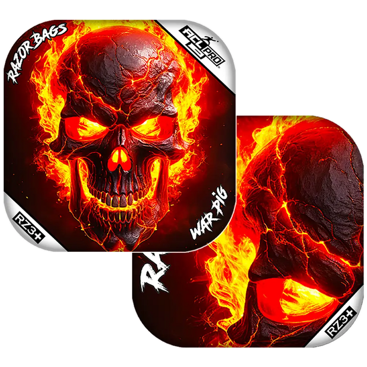 War Pig PRO | Fire Skull | Razor Cornhole Bags