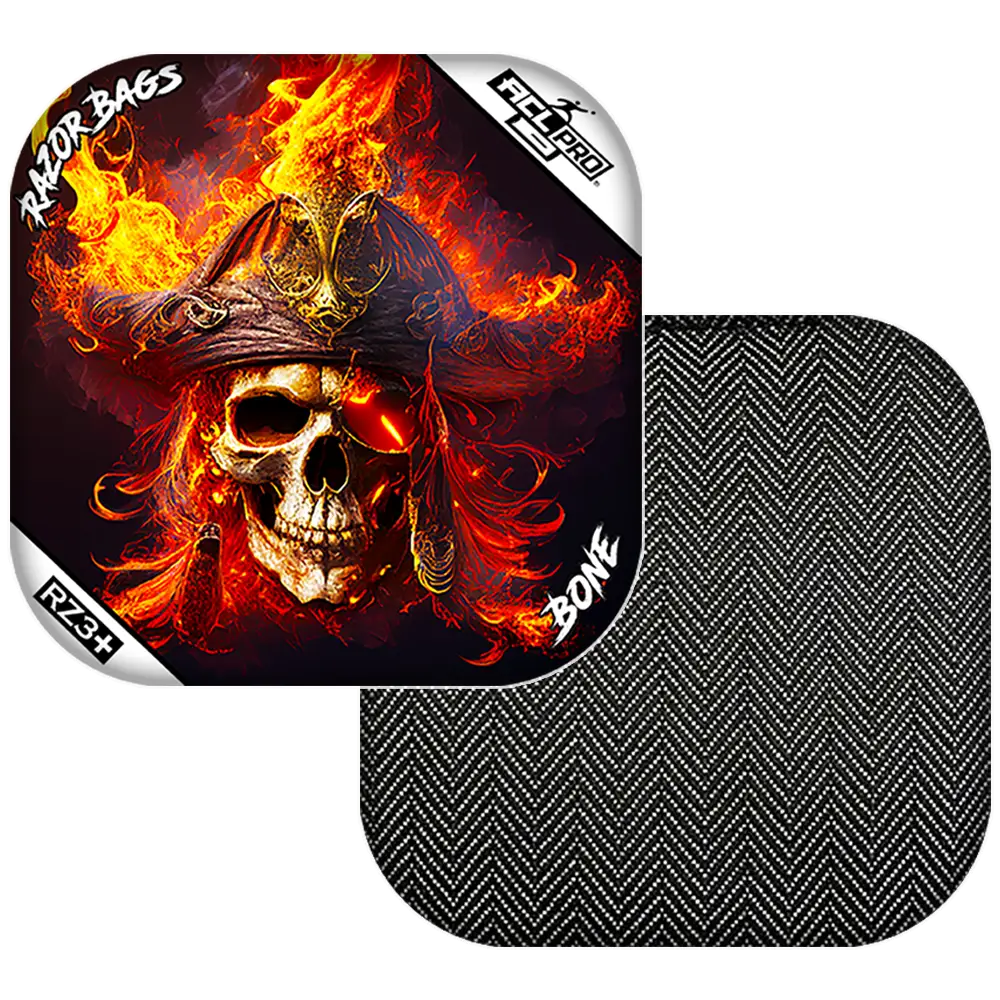 Bone | Fire Pirate | ACL PRO Razor Cornhole Bags