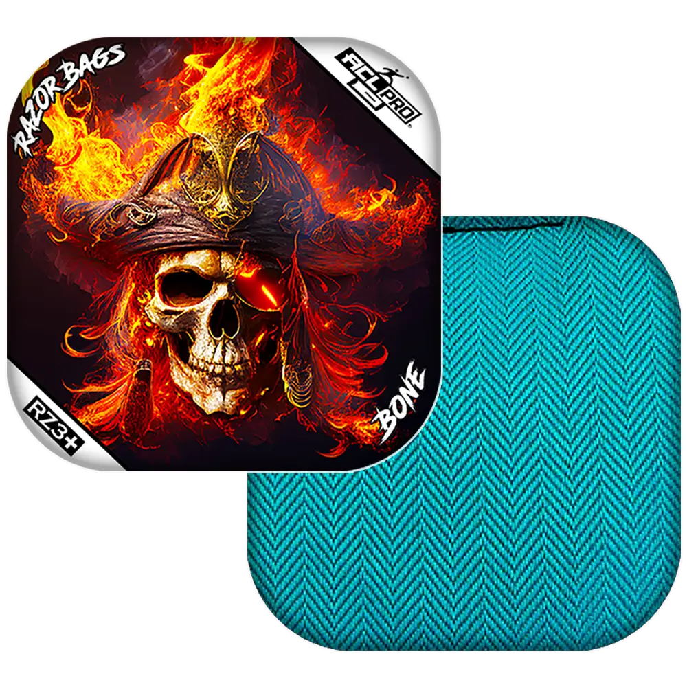 Bone | Fire Pirate | ACL PRO Razor Cornhole Bags