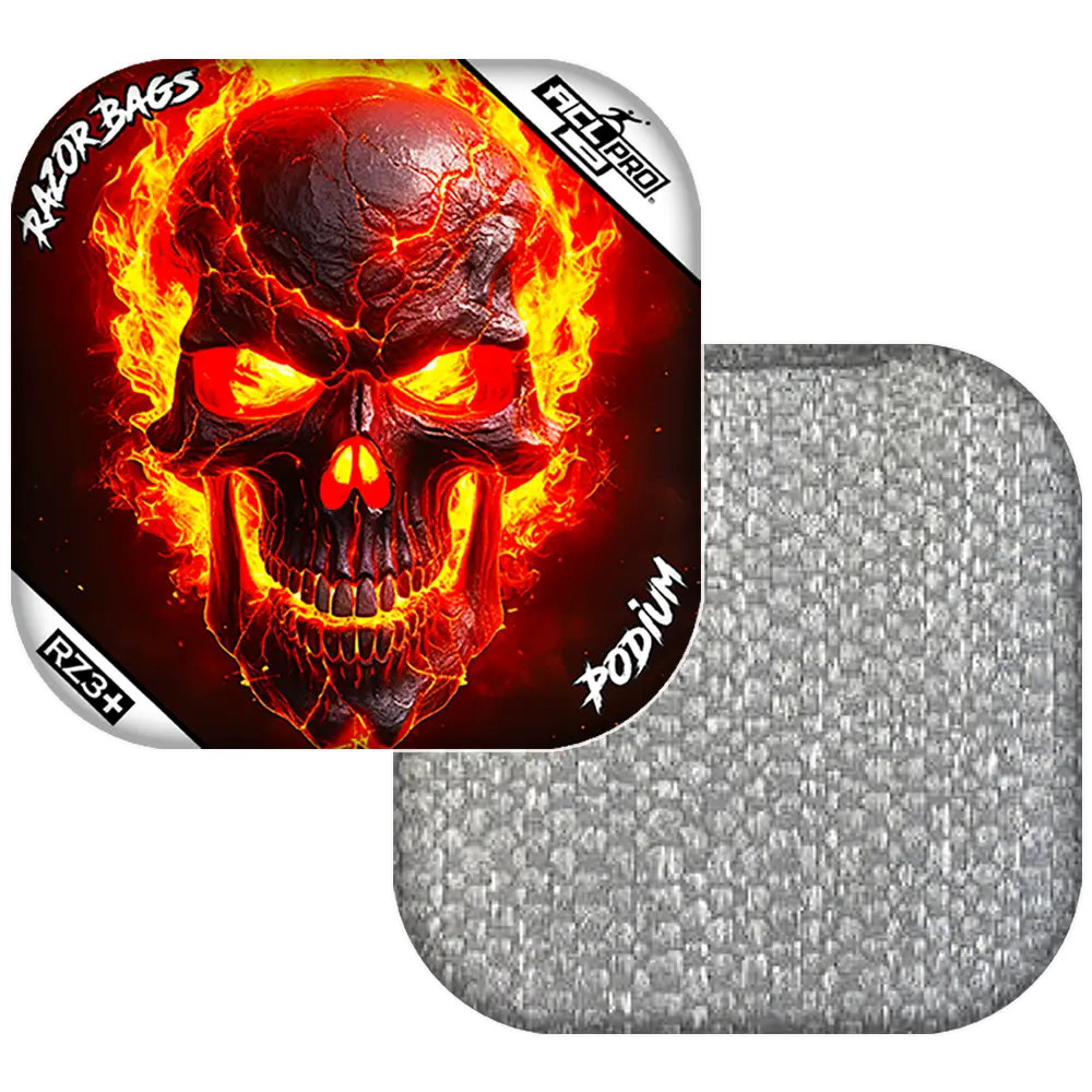 Podium | Fire Skull | ACL PRO Razor Cornhole Bags