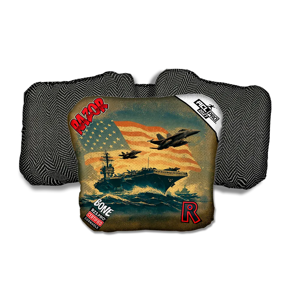 Bone PRO Flagship Black Back Cornhole Bags