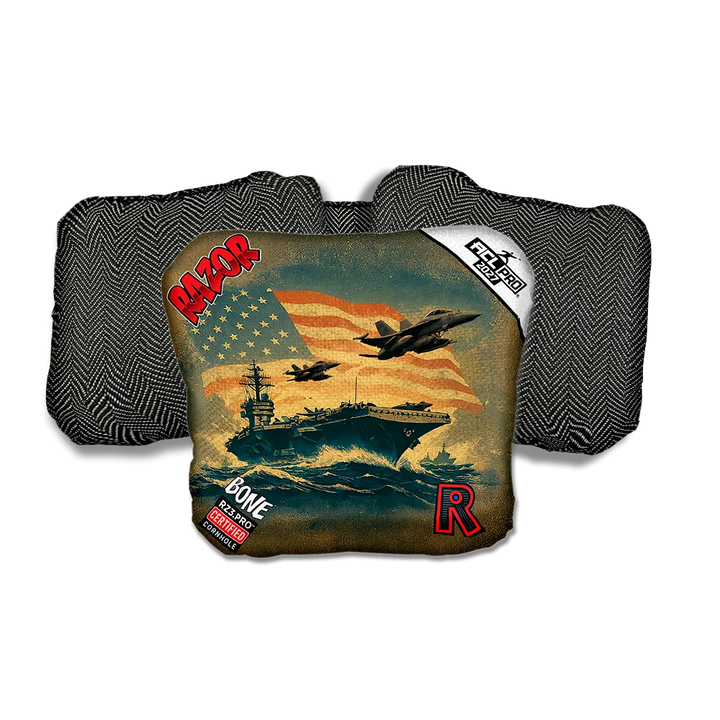 Bone PRO Flagship Black Back Cornhole Bags