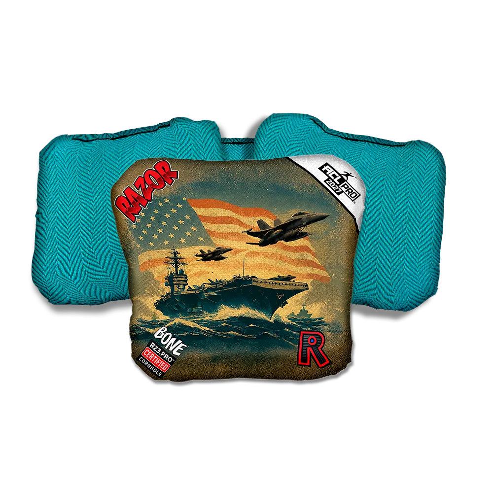 Bone PRO Flagship Teal Back Cornhole Bags