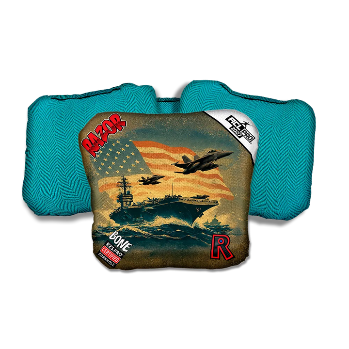 Bone PRO Flagship Teal Back Cornhole Bags