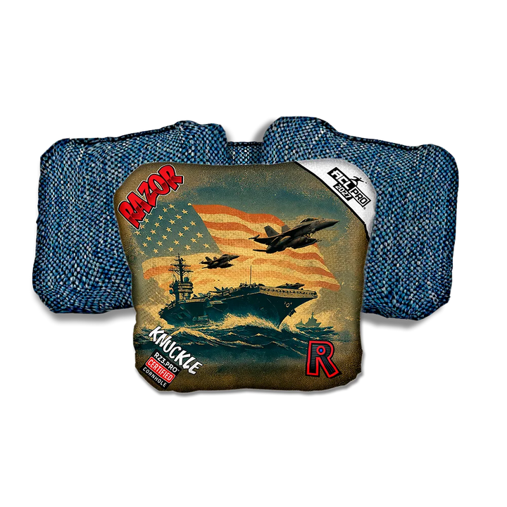 Knuckle PRO Flagship Blue Back Cornhole Bags