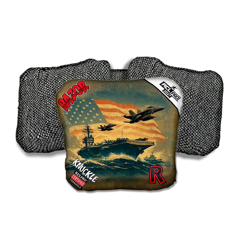 Knuckle PRO Flagship Gray Back Cornhole Bags