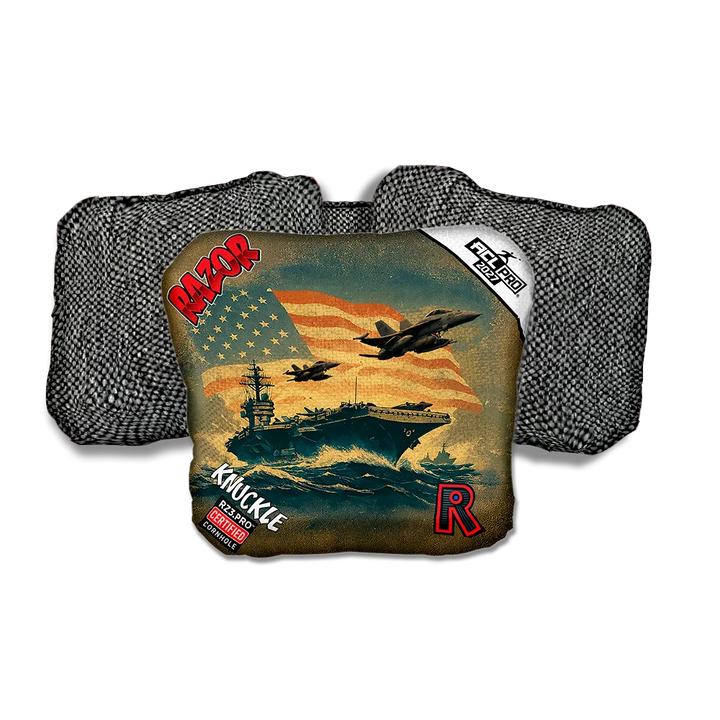 Knuckle PRO Flagship Gray Back Cornhole Bags