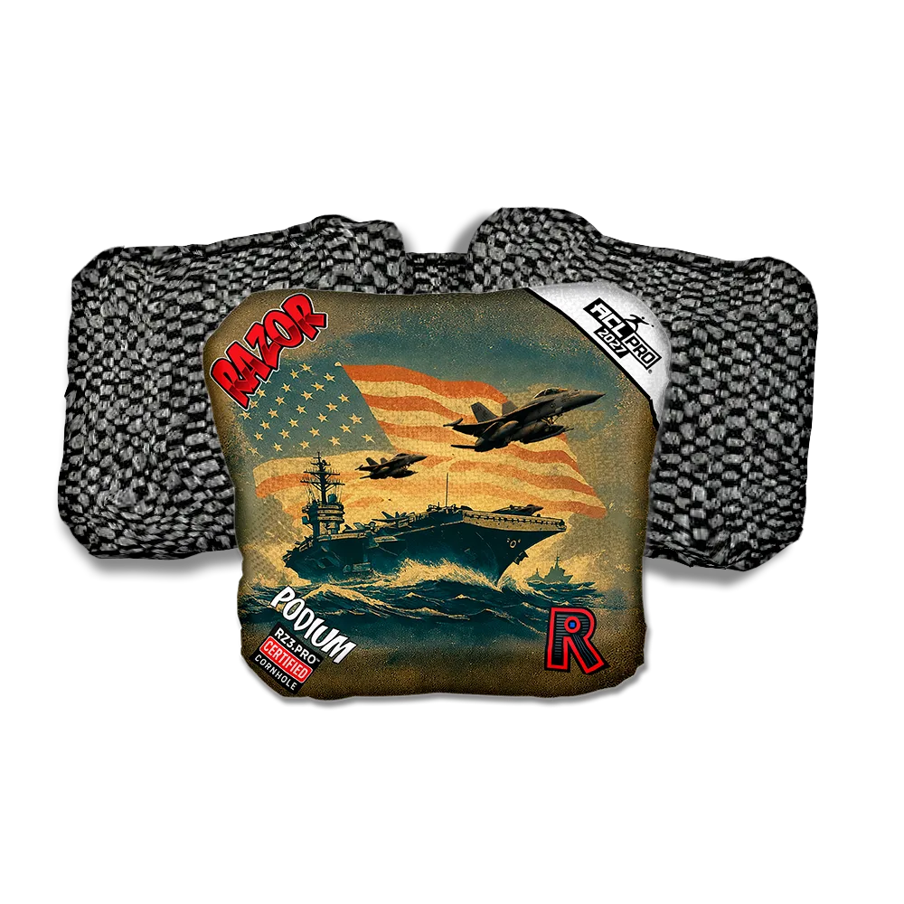 Podium PRO Flagship Black Back Cornhole Bags
