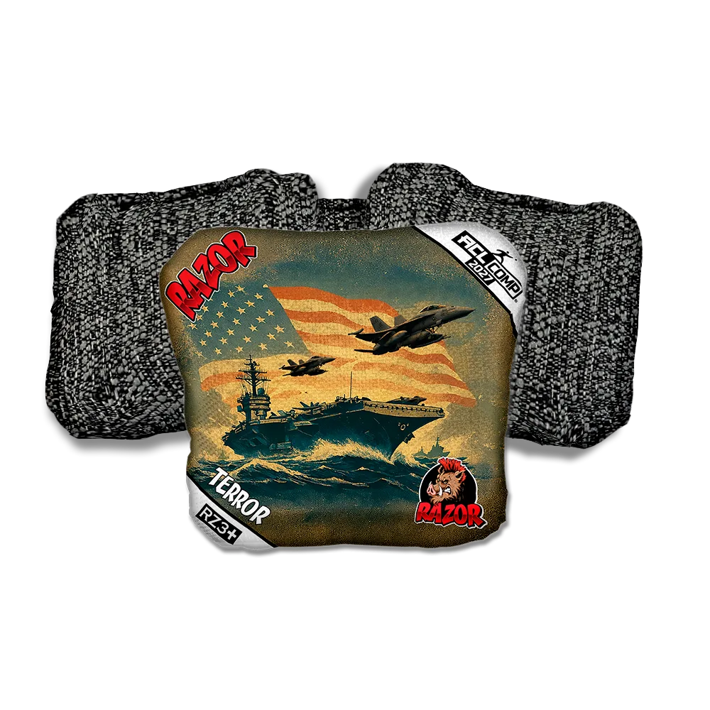 Terror COMP Flagship Black Back Cornhole Bags