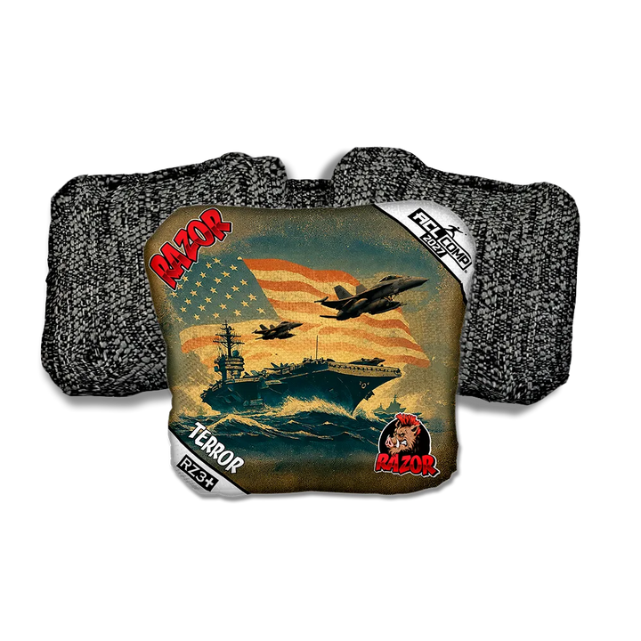 Terror COMP Flagship Black Back Cornhole Bags