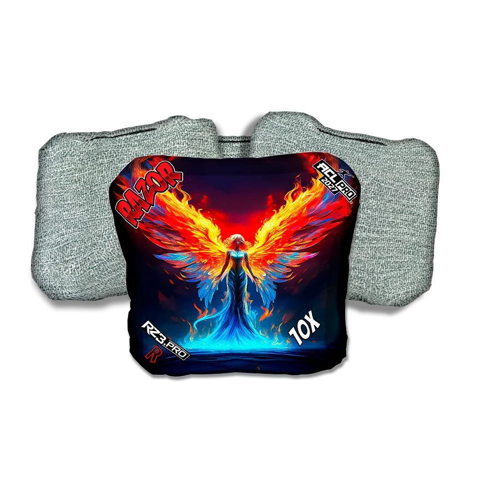 10 X PRO Flame Angel Light Back Cornhole Bags