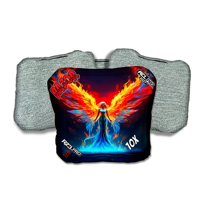 10 X PRO Flame Angel Light Back Cornhole Bags