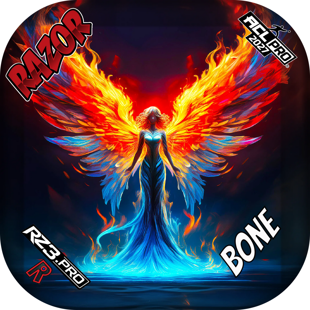 Bone PRO Flame Angel Cornhole Bags