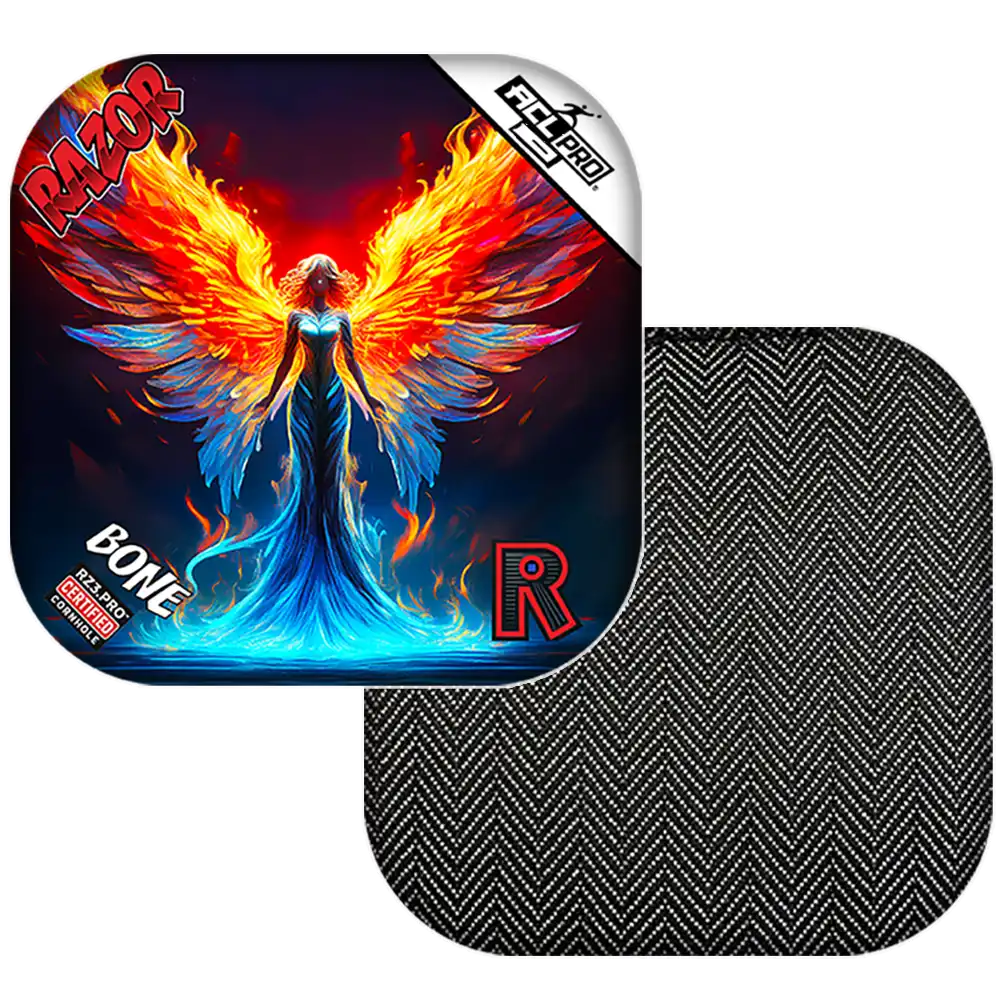Bone | Flame Angel | ACL PRO Razor Cornhole Bags