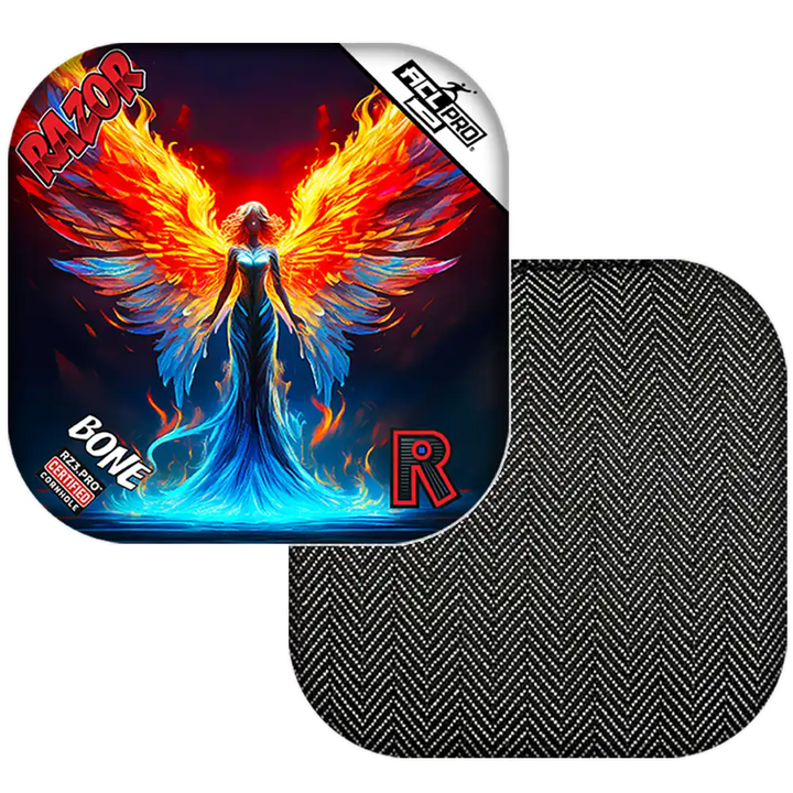 Bone | Flame Angel | ACL PRO Razor Cornhole Bags