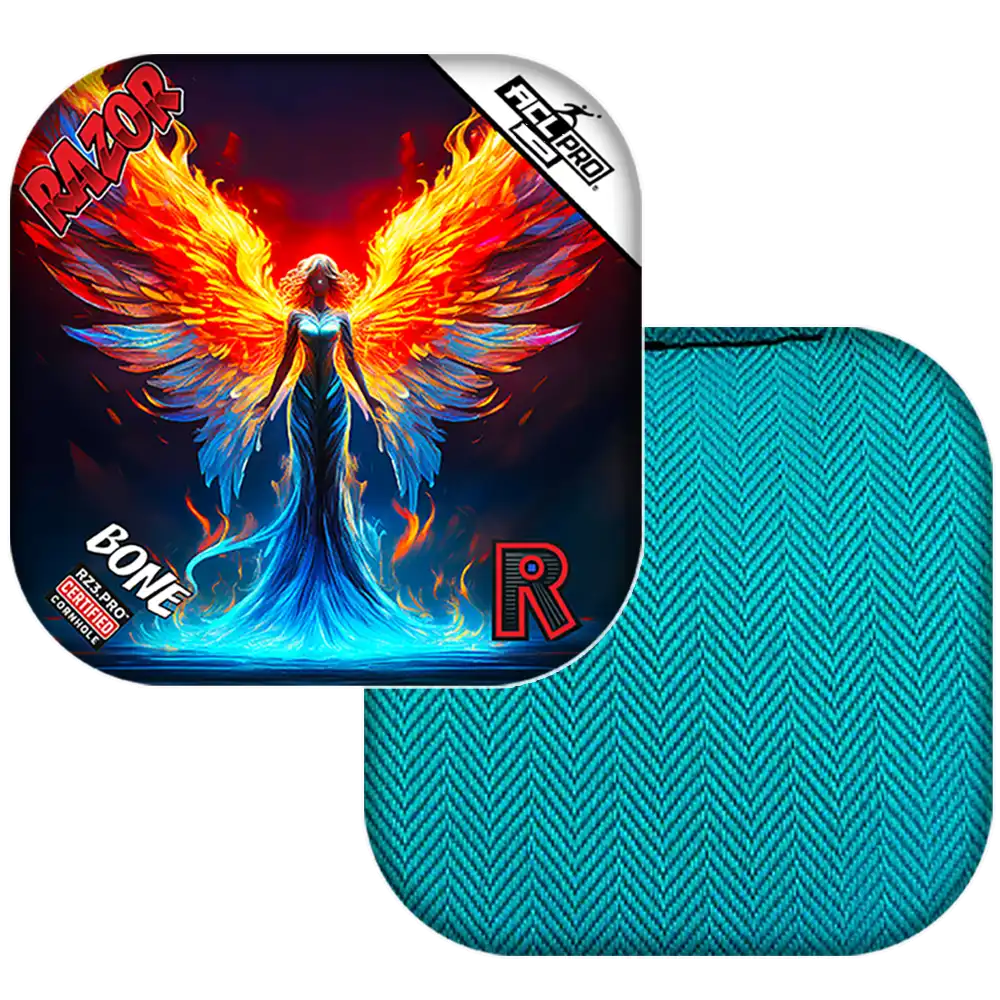 Bone | Flame Angel | ACL PRO Razor Cornhole Bags