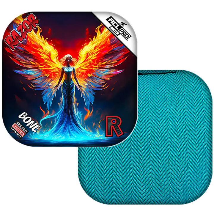 Bone | Flame Angel | ACL PRO Razor Cornhole Bags