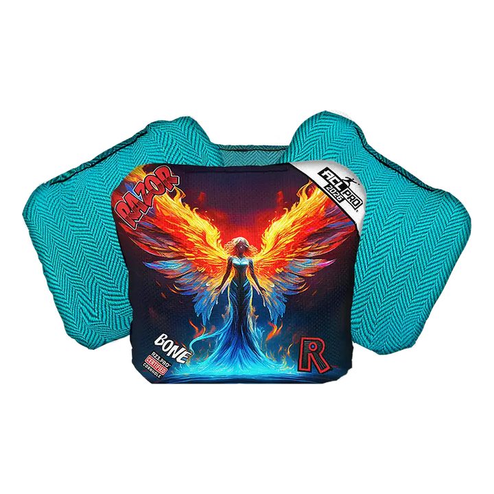 Bone | Flame Angel | ACL PRO Razor Cornhole Bags