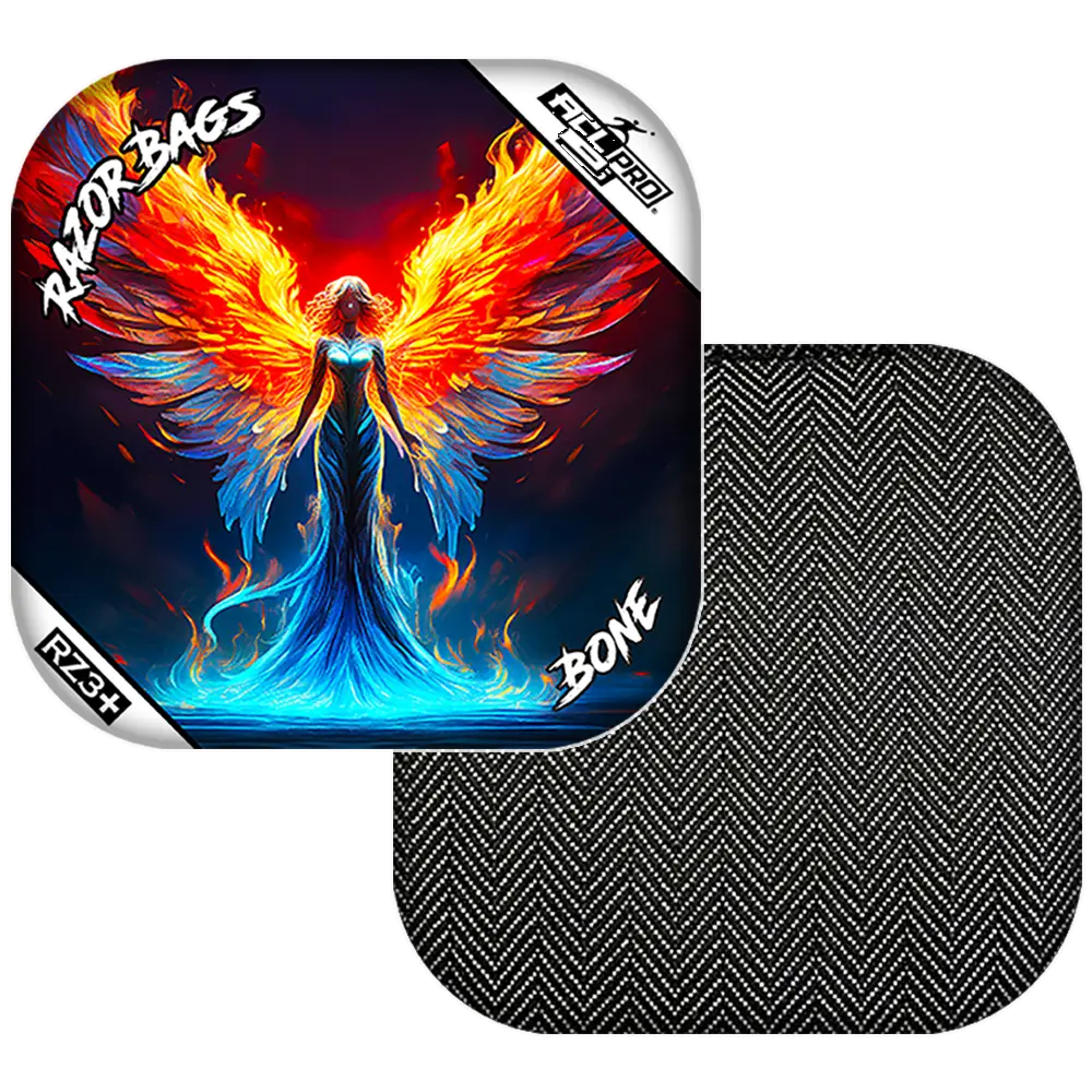 Bone | Flame Angel | ACL PRO Razor Cornhole Bags