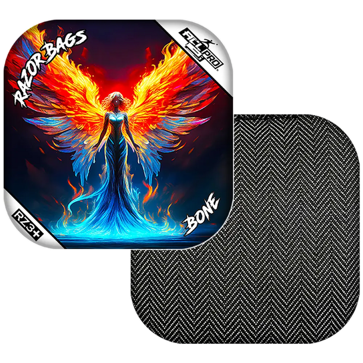 Bone | Flame Angel | ACL PRO Razor Cornhole Bags