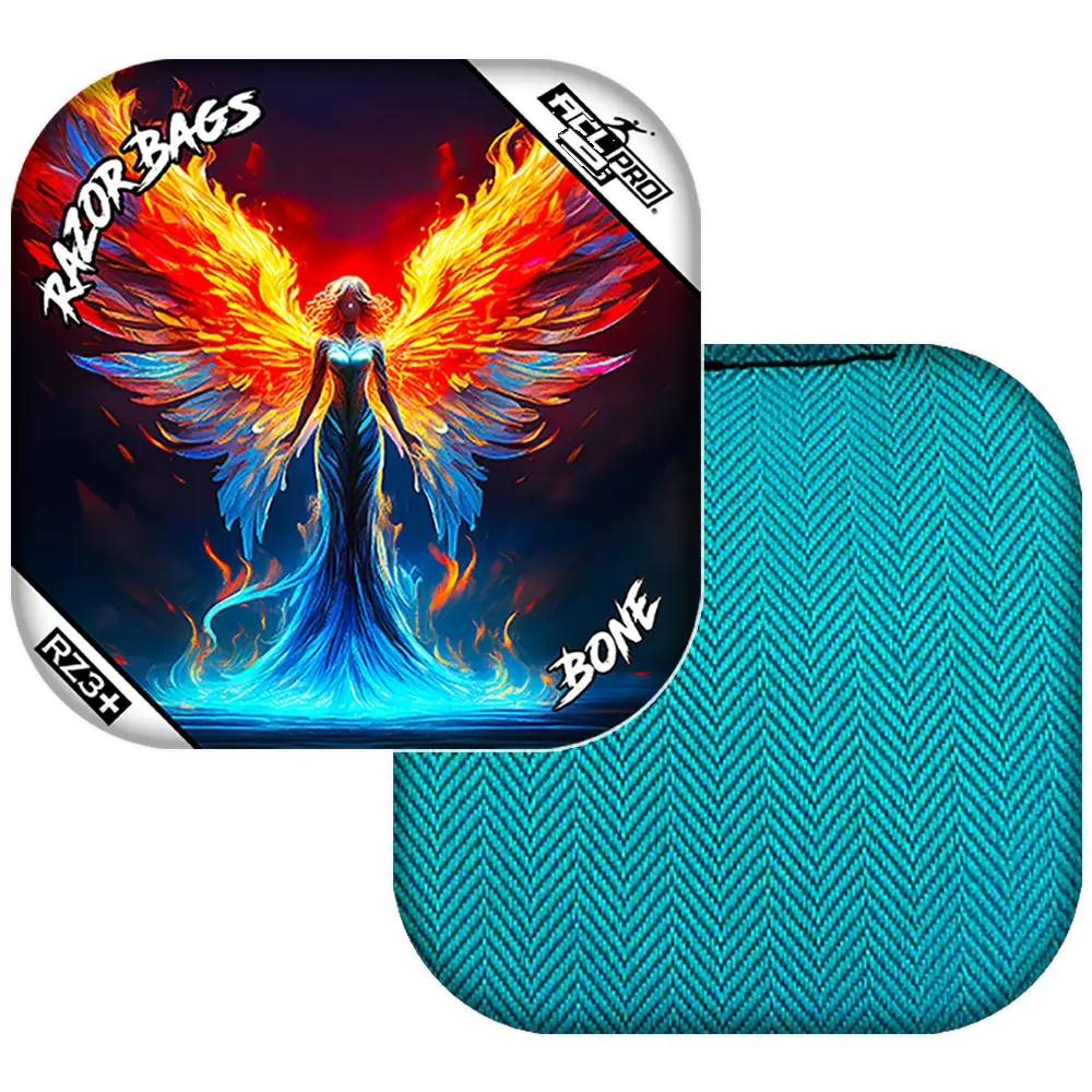 Bone | Flame Angel | ACL PRO Razor Cornhole Bags