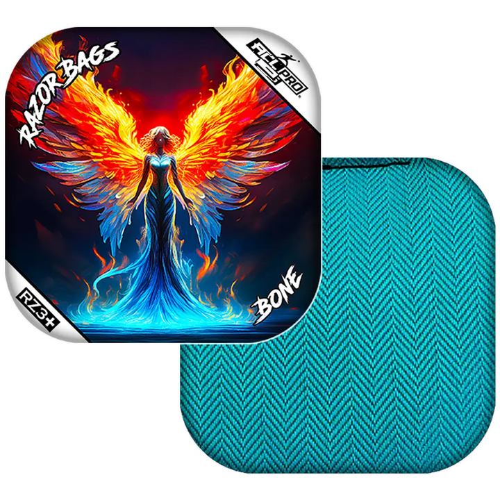 Bone | Flame Angel | ACL PRO Razor Cornhole Bags