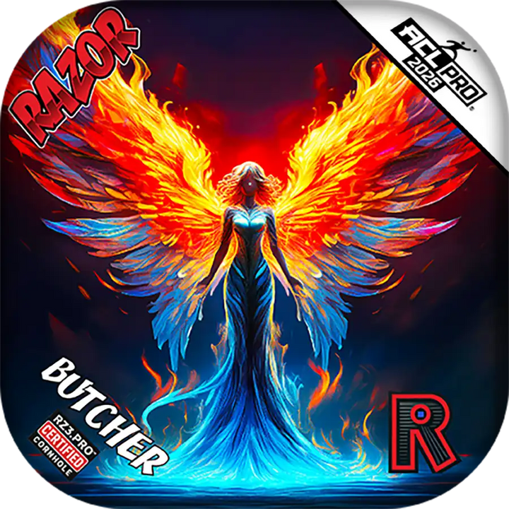 Butcher | Flame Angel | ACL PRO Razor Cornhole Bags