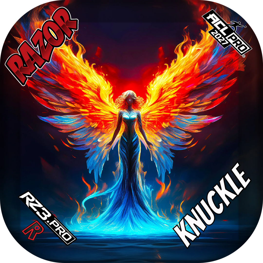 Knuckle PRO Flame Angel Cornhole Bags