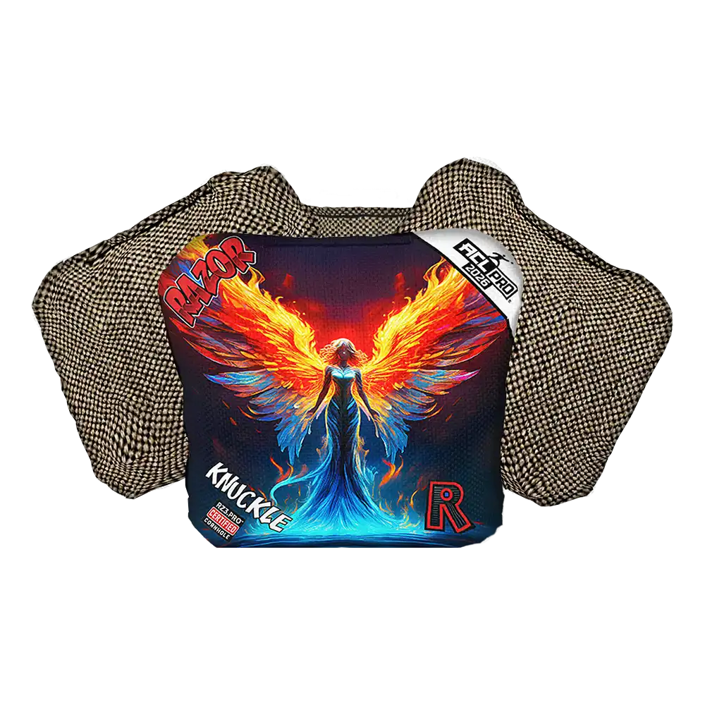 Knuckle | Flame Angel | ACL PRO Razor Cornhole Bags