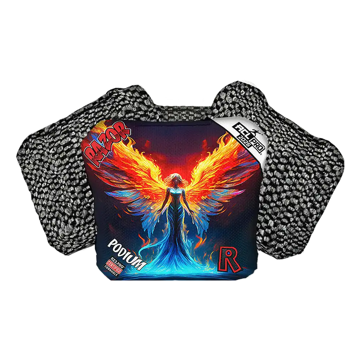 Podium | Flame Angel | ACL PRO Razor Cornhole Bags