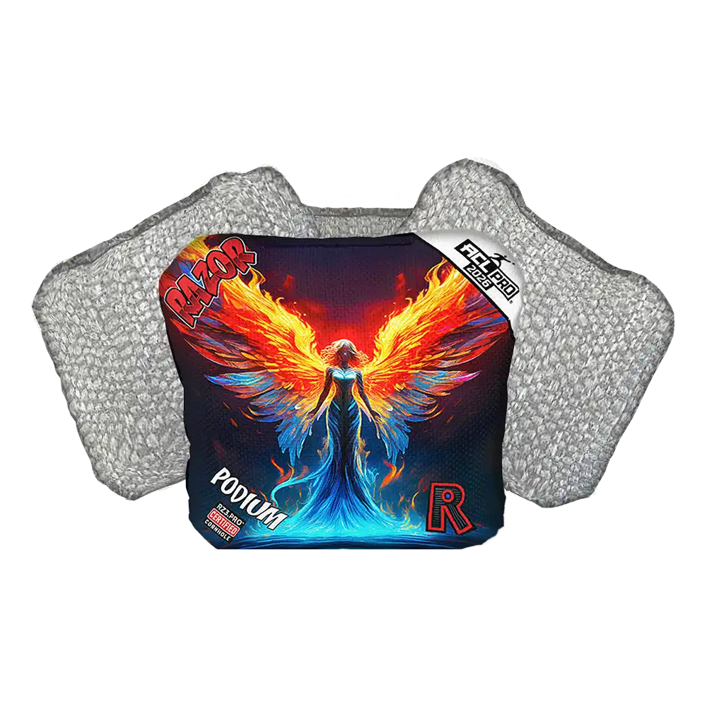 Podium | Flame Angel | ACL PRO Razor Cornhole Bags