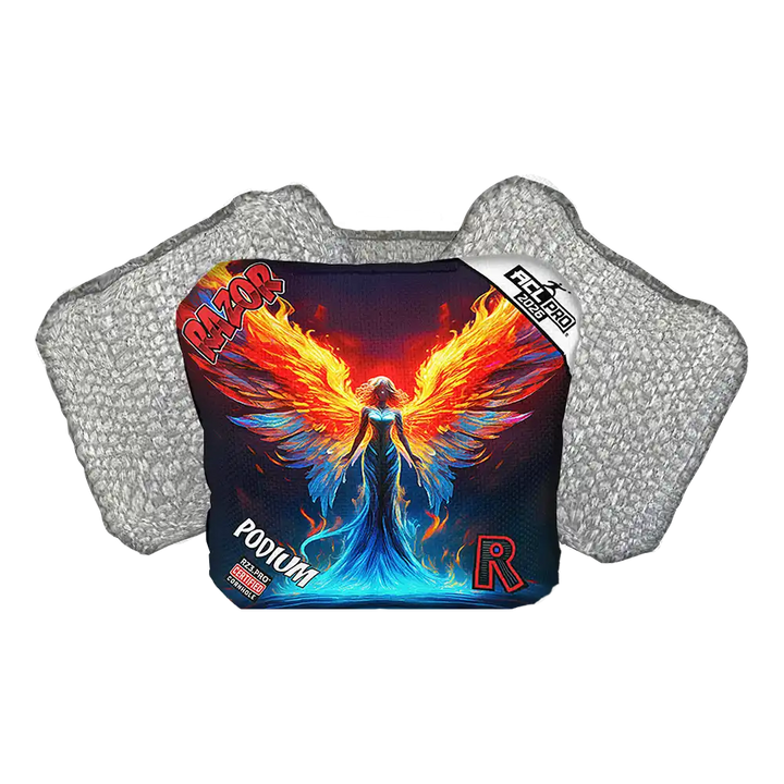 Podium | Flame Angel | ACL PRO Razor Cornhole Bags