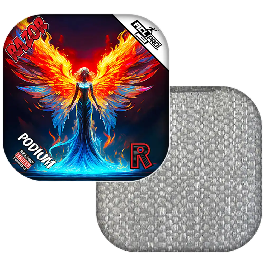 Podium | Flame Angel | ACL PRO Razor Cornhole Bags