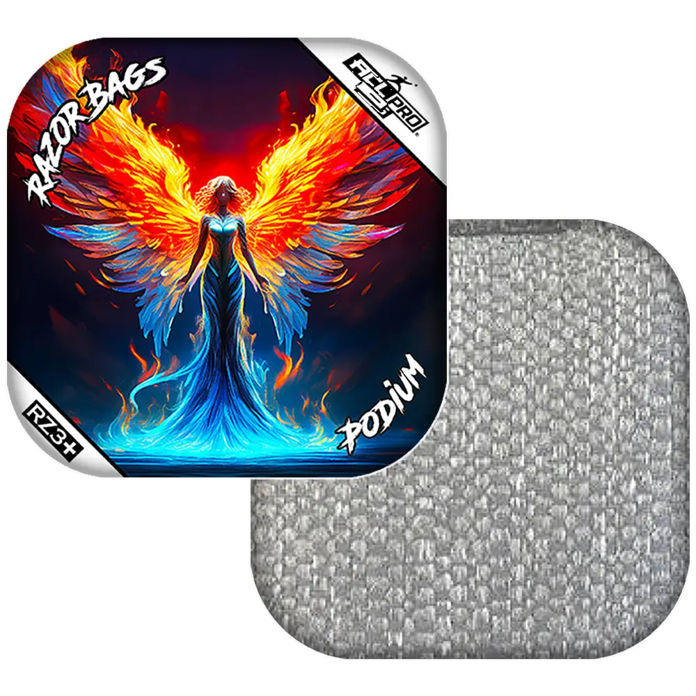 Podium | Flame Angel | ACL PRO Razor Cornhole Bags