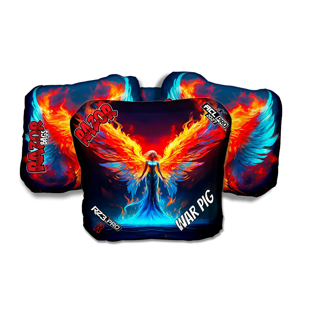 War Pig PRO Flame Angel Cornhole Bags