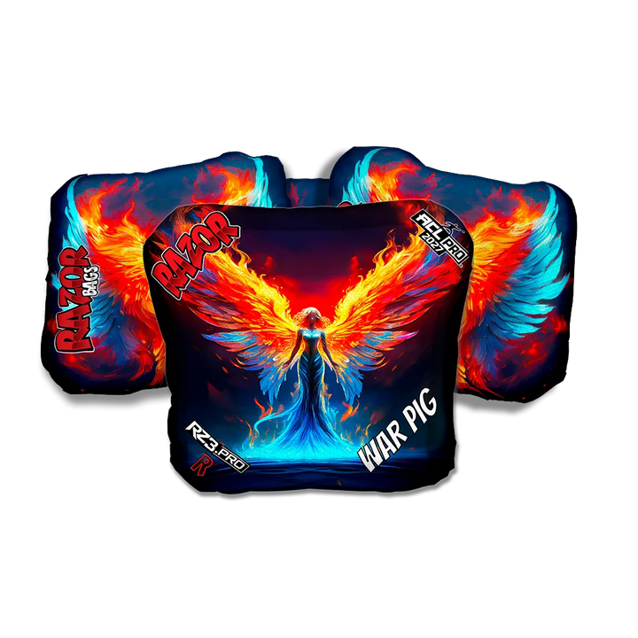War Pig PRO Flame Angel Cornhole Bags