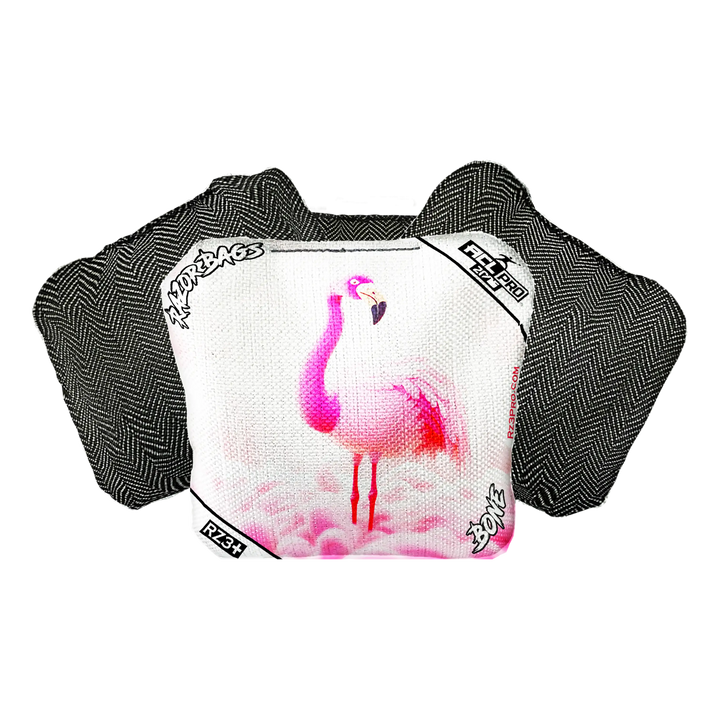 Bone | Flamingo | ACL PRO Razor Cornhole Bags