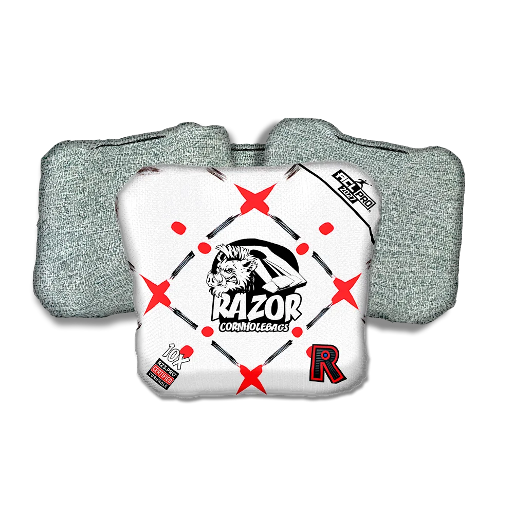 10 X PRO Four Corners Light Back Cornhole Bags