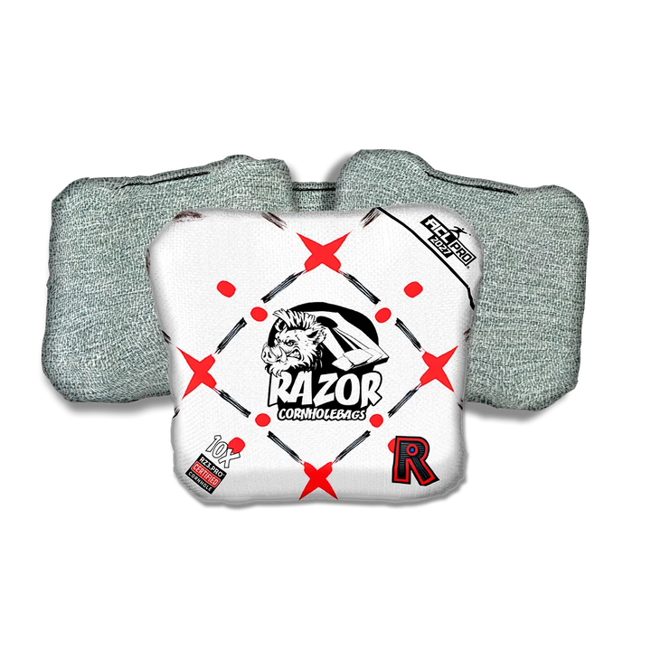 10 X PRO Four Corners Light Back Cornhole Bags