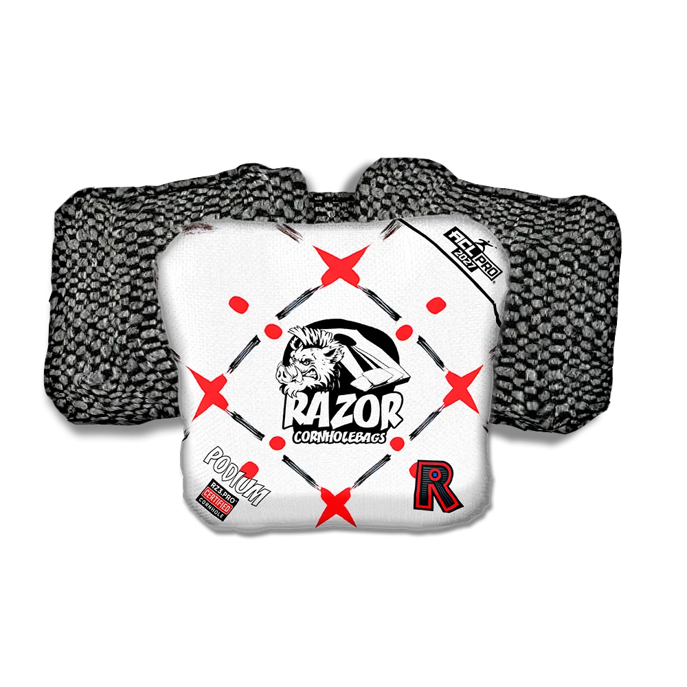 Podium PRO Four Corners Black Back Cornhole Bags