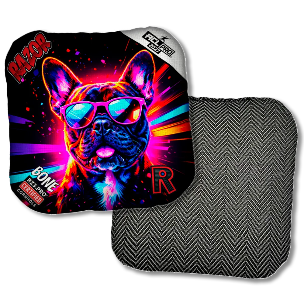 Bone PRO Frenchie Party Animals Black Back Product View
