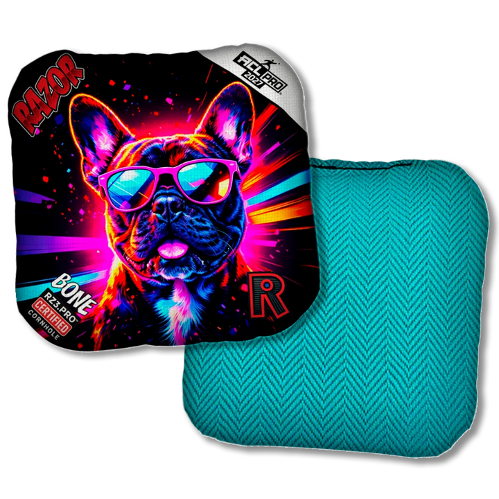 Bone PRO Frenchie Party Animals Teal Back Product View