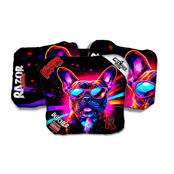 Butcher PRO Frenchie Party Animals Cornhole Bags