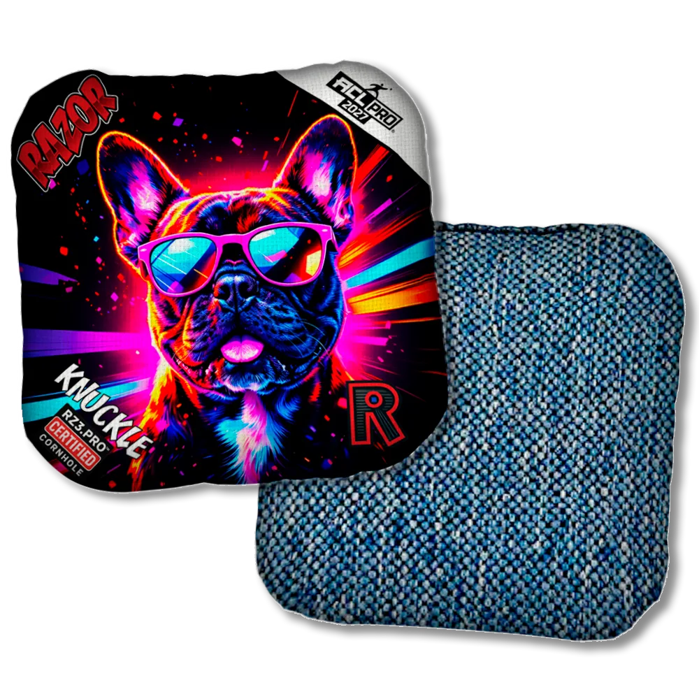 Knuckle PRO Frenchie Party Animals Blue Back Product View